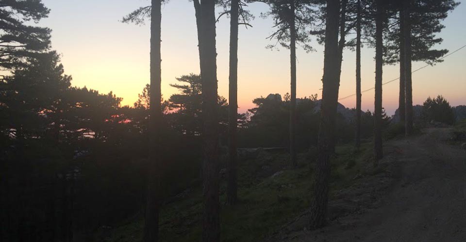 Le lever du jour à Bavella