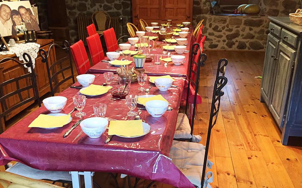 La salle à manger au petit déj