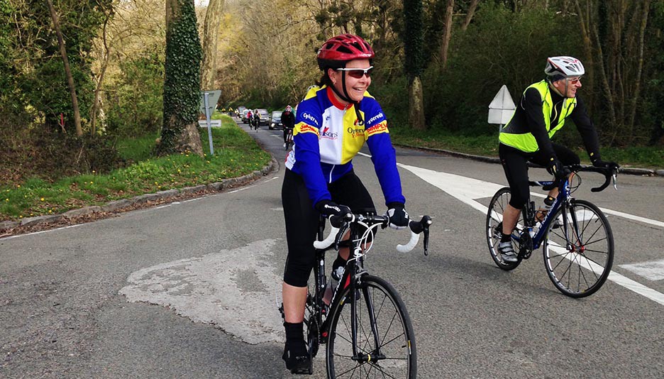 Valérie sur son beau vélo neuf !